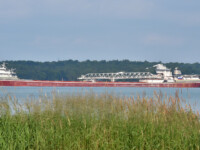 Wilfred Sykes upbound with limestone, St. Marys River, 7-5-21. Roger LeLievre