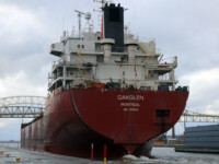 Oakglen leaving the locks. Nick Stenstrup (Nov 2021)