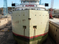 Alpena on drydock at Sturgeon Bay. Ron Tupper (Nov 2021)