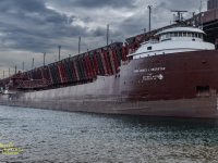 As a former sailor myself, its always a great day to see the lakers as the Honorable James L. Oberstar awaiting a load at the Marquette Ore Loader. Enjoy! [Mystic Rhythms Imagery